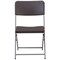 Emma and Oliver 6 Pack Rattan Plastic Folding Chair with Gray Frame